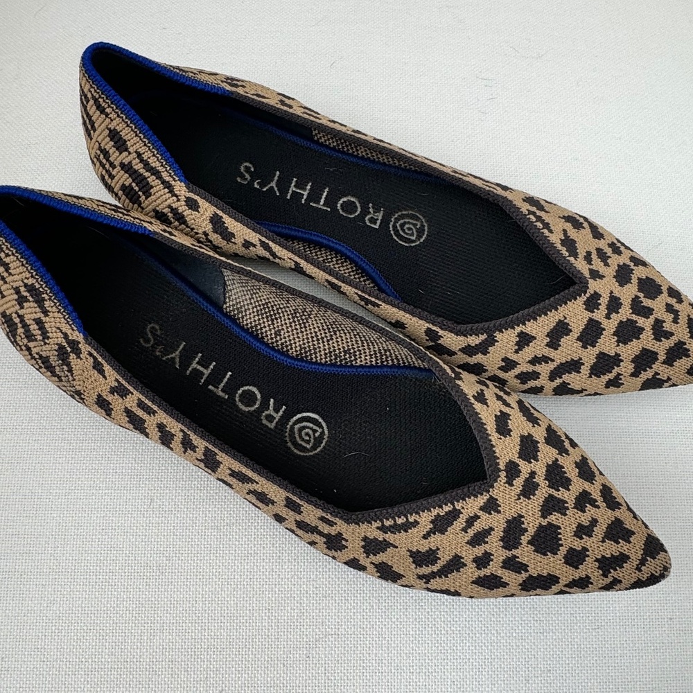 Rothy's Leopard print Point flats
